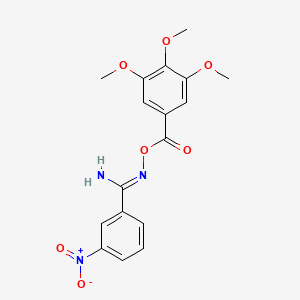 molecular formula C17H17N3O7 B5762304 3-nitro-N'-[(3,4,5-trimethoxybenzoyl)oxy]benzenecarboximidamide 