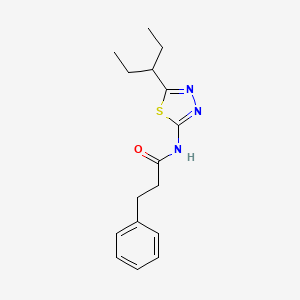 N-[5-(1-ethylpropyl)-1,3,4-thiadiazol-2-yl]-3-phenylpropanamide