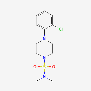 molecular formula C12H18ClN3O2S B5762318 4-(2-chlorophenyl)-N,N-dimethylpiperazine-1-sulfonamide 