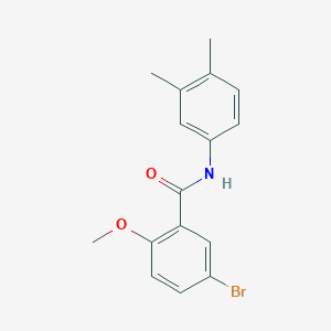 molecular formula C16H16BrNO2 B5762350 5-bromo-N-(3,4-dimethylphenyl)-2-methoxybenzamide 