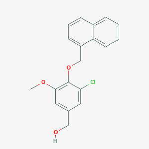 molecular formula C19H17ClO3 B5762362 [3-chloro-5-methoxy-4-(1-naphthylmethoxy)phenyl]methanol 