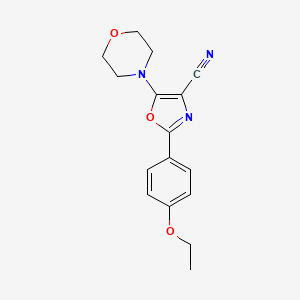 molecular formula C16H17N3O3 B5762366 2-(4-ethoxyphenyl)-5-(4-morpholinyl)-1,3-oxazole-4-carbonitrile 