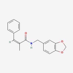 molecular formula C18H17NO3 B5762370 N-(1,3-benzodioxol-5-ylmethyl)-2-methyl-3-phenylacrylamide 