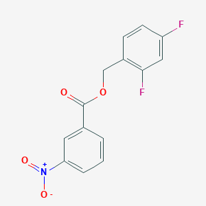molecular formula C14H9F2NO4 B5762378 2,4-difluorobenzyl 3-nitrobenzoate 