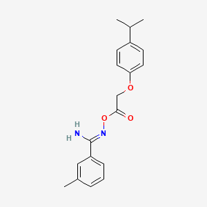 molecular formula C19H22N2O3 B5762395 N'-{[(4-isopropylphenoxy)acetyl]oxy}-3-methylbenzenecarboximidamide 