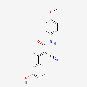2-cyano-3-(3-hydroxyphenyl)-N-(4-methoxyphenyl)acrylamide