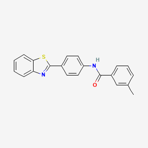 molecular formula C21H16N2OS B5762412 N-[4-(1,3-benzothiazol-2-yl)phenyl]-3-methylbenzamide 