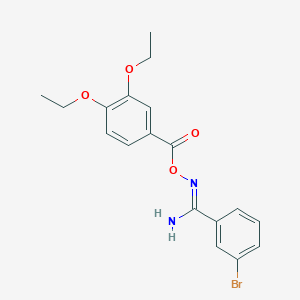 molecular formula C18H19BrN2O4 B5762415 3-bromo-N'-[(3,4-diethoxybenzoyl)oxy]benzenecarboximidamide 