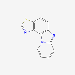 molecular formula C12H7N3S B576243 Pyrido[1,2-a][1,3]thiazolo[5,4-g]benzimidazole CAS No. 188179-07-9