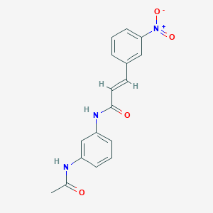 molecular formula C17H15N3O4 B5762432 N-[3-(acetylamino)phenyl]-3-(3-nitrophenyl)acrylamide 