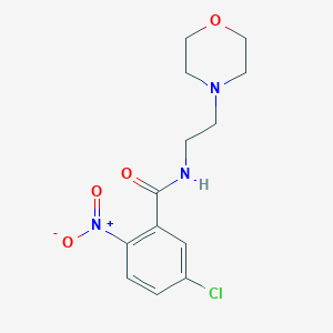 molecular formula C13H16ClN3O4 B5762440 5-chloro-N-[2-(4-morpholinyl)ethyl]-2-nitrobenzamide 
