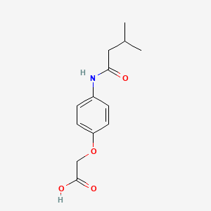 molecular formula C13H17NO4 B5762457 {4-[(3-methylbutanoyl)amino]phenoxy}acetic acid 