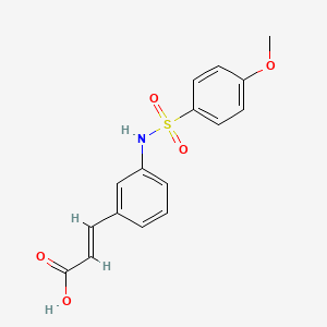 molecular formula C16H15NO5S B5762459 3-(3-{[(4-methoxyphenyl)sulfonyl]amino}phenyl)acrylic acid CAS No. 1164548-55-3
