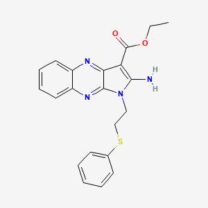 ethyl 2-amino-1-[2-(phenylthio)ethyl]-1H-pyrrolo[2,3-b]quinoxaline-3-carboxylate