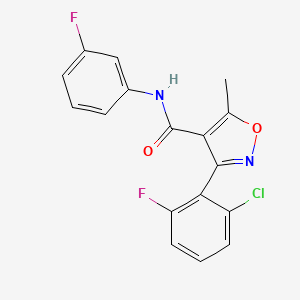 3-(2-chloro-6-fluorophenyl)-N-(3-fluorophenyl)-5-methyl-4-isoxazolecarboxamide