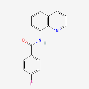 molecular formula C16H11FN2O B5762485 4-fluoro-N-8-quinolinylbenzamide 