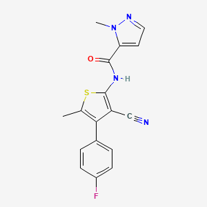 molecular formula C17H13FN4OS B5762489 N-[3-cyano-4-(4-fluorophenyl)-5-methyl-2-thienyl]-1-methyl-1H-pyrazole-5-carboxamide 