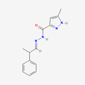 molecular formula C14H16N4O B5762497 3-methyl-N'-(2-phenylpropylidene)-1H-pyrazole-5-carbohydrazide 