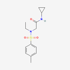 molecular formula C14H20N2O3S B5762499 N~1~-cyclopropyl-N~2~-ethyl-N~2~-[(4-methylphenyl)sulfonyl]glycinamide 