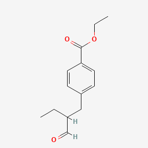 molecular formula C14H18O3 B576250 Ethyl 4-(2-formylbutyl)benzoate CAS No. 159691-43-7