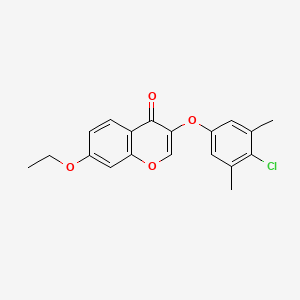 molecular formula C19H17ClO4 B5762539 3-(4-chloro-3,5-dimethylphenoxy)-7-ethoxy-4H-chromen-4-one 