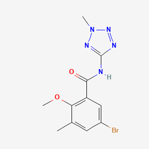 molecular formula C11H12BrN5O2 B5762543 5-bromo-2-methoxy-3-methyl-N-(2-methyl-2H-tetrazol-5-yl)benzamide 