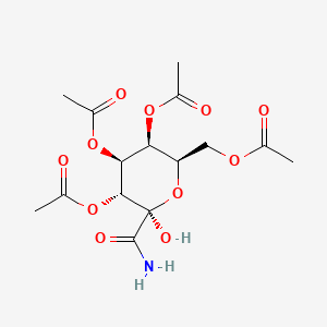 molecular formula C15H21NO11 B576257 C-(2,3,4,6-Tetra-O-acetyl-1-hydroxy-B-D-galactopyranosyl)formamide CAS No. 189633-60-1
