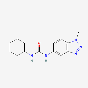 molecular formula C14H19N5O B5762578 N-cyclohexyl-N'-(1-methyl-1H-1,2,3-benzotriazol-5-yl)urea 