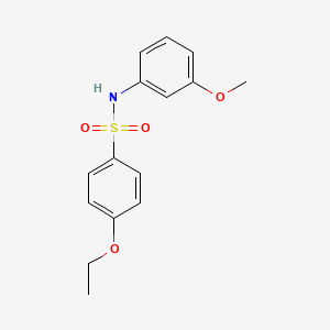 molecular formula C15H17NO4S B5762588 4-ethoxy-N-(3-methoxyphenyl)benzenesulfonamide 