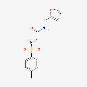 molecular formula C14H16N2O4S B5762592 N~1~-(2-furylmethyl)-N~2~-[(4-methylphenyl)sulfonyl]glycinamide 