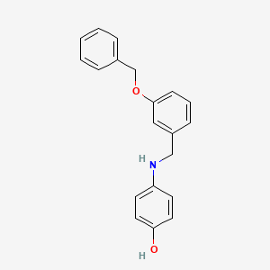 molecular formula C20H19NO2 B5762616 4-{[3-(benzyloxy)benzyl]amino}phenol 