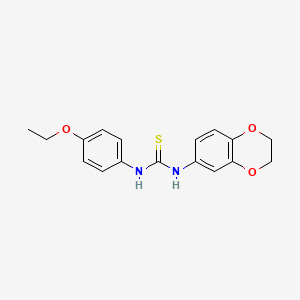 molecular formula C17H18N2O3S B5762621 N-(2,3-dihydro-1,4-benzodioxin-6-yl)-N'-(4-ethoxyphenyl)thiourea 