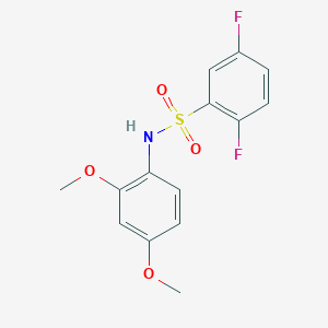 molecular formula C14H13F2NO4S B5762634 N-(2,4-dimethoxyphenyl)-2,5-difluorobenzenesulfonamide 