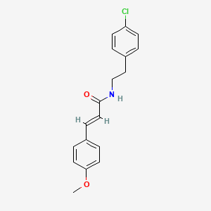 molecular formula C18H18ClNO2 B5762638 N-[2-(4-chlorophenyl)ethyl]-3-(4-methoxyphenyl)acrylamide 