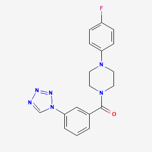 molecular formula C18H17FN6O B5762641 1-(4-fluorophenyl)-4-[3-(1H-tetrazol-1-yl)benzoyl]piperazine 