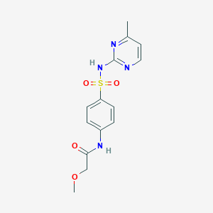 molecular formula C14H16N4O4S B5762655 2-methoxy-N-(4-{[(4-methyl-2-pyrimidinyl)amino]sulfonyl}phenyl)acetamide 
