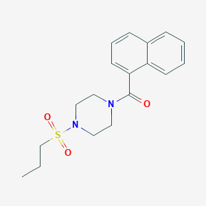 molecular formula C18H22N2O3S B5762679 1-(1-naphthoyl)-4-(propylsulfonyl)piperazine 