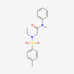 molecular formula C17H20N2O3S B5762691 N~2~-ethyl-N~2~-[(4-methylphenyl)sulfonyl]-N~1~-phenylglycinamide 
