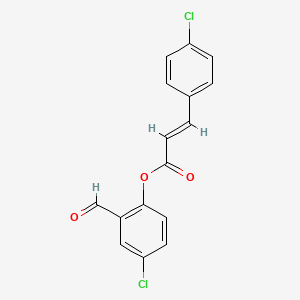 molecular formula C16H10Cl2O3 B5762699 4-chloro-2-formylphenyl 3-(4-chlorophenyl)acrylate 