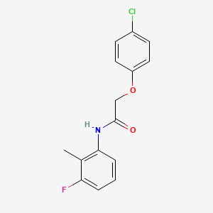 molecular formula C15H13ClFNO2 B5762712 2-(4-chlorophenoxy)-N-(3-fluoro-2-methylphenyl)acetamide 