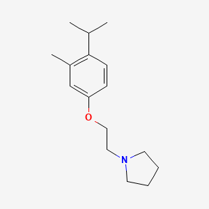 molecular formula C16H25NO B5762721 1-[2-(4-isopropyl-3-methylphenoxy)ethyl]pyrrolidine 