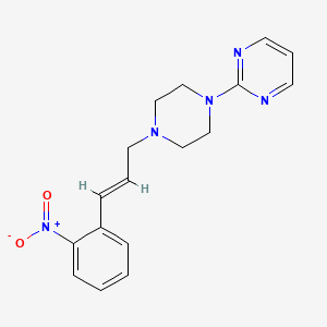 molecular formula C17H19N5O2 B5762733 2-{4-[3-(2-nitrophenyl)-2-propen-1-yl]-1-piperazinyl}pyrimidine 