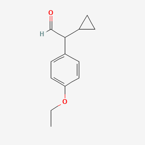molecular formula C13H16O2 B576274 Cyclopropyl(4-ethoxyphenyl)acetaldehyde CAS No. 174826-89-2