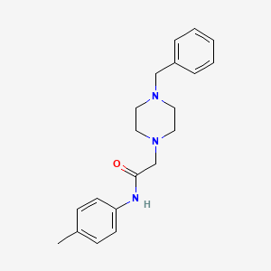 molecular formula C20H25N3O B5762744 2-(4-benzyl-1-piperazinyl)-N-(4-methylphenyl)acetamide 
