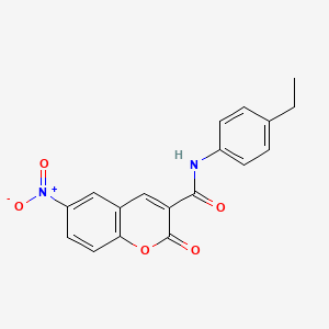 molecular formula C18H14N2O5 B5762763 N-(4-ethylphenyl)-6-nitro-2-oxo-2H-chromene-3-carboxamide 
