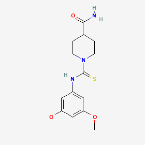 1-{[(3,5-dimethoxyphenyl)amino]carbonothioyl}-4-piperidinecarboxamide