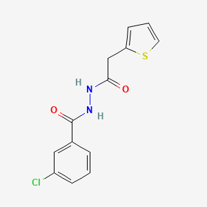 molecular formula C13H11ClN2O2S B5762794 3-chloro-N'-(2-thienylacetyl)benzohydrazide 