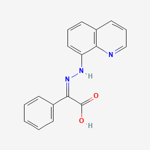 molecular formula C17H13N3O2 B5762804 phenyl(8-quinolinylhydrazono)acetic acid 