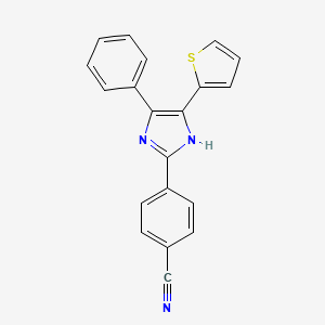 molecular formula C20H13N3S B5762808 4-[4-phenyl-5-(2-thienyl)-1H-imidazol-2-yl]benzonitrile 