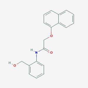 molecular formula C19H17NO3 B5762827 N-[2-(hydroxymethyl)phenyl]-2-(1-naphthyloxy)acetamide 